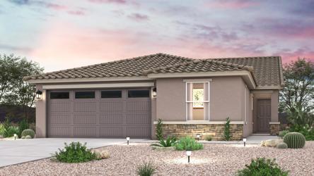 A house with a large front yard.