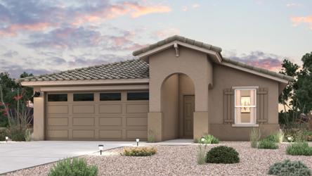 A house with a driveway.