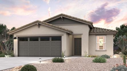 A house with a garage.