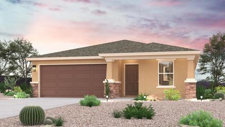 A house with a garage.