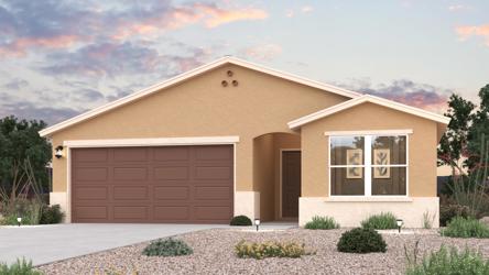 A house with a garage.