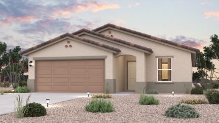 A house with a garage.