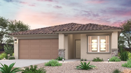 A house with a garage.