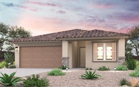 A house with a garage.