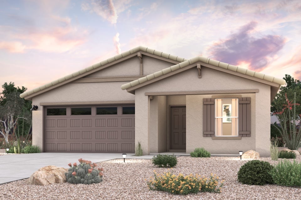 A house with a driveway.
