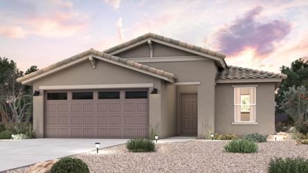 A house with a garage.