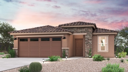 A house with a garage.