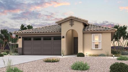 A house with a garage.