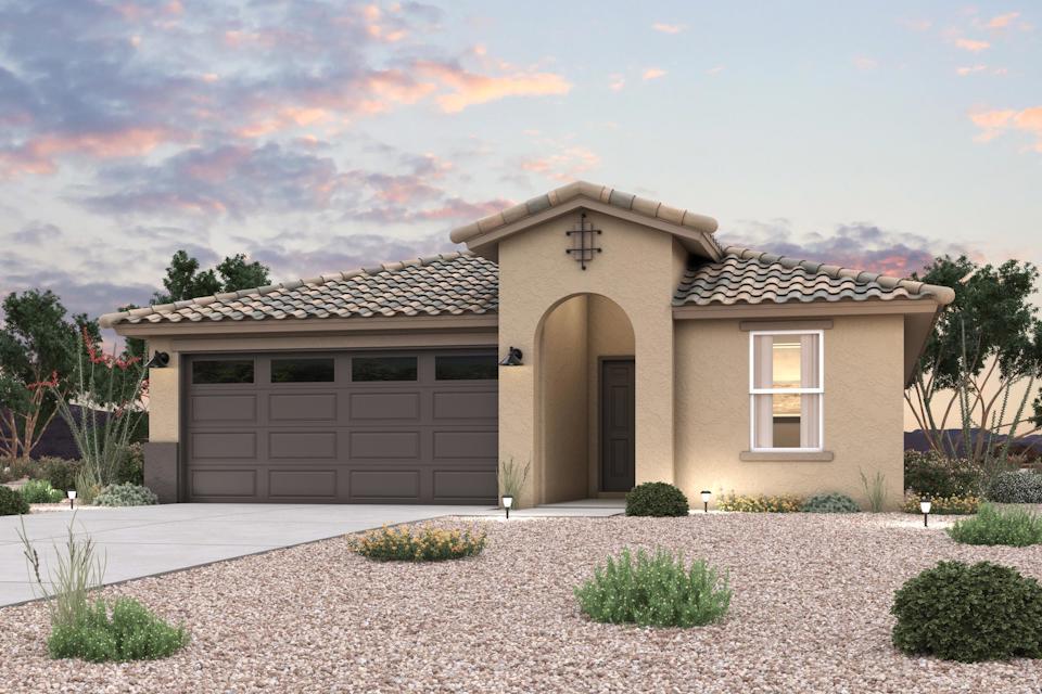 A house with a garage.