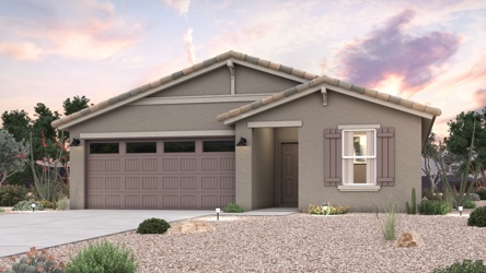 A house with a garage.