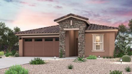 A house with a large front yard.