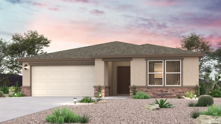 A house with a garage.