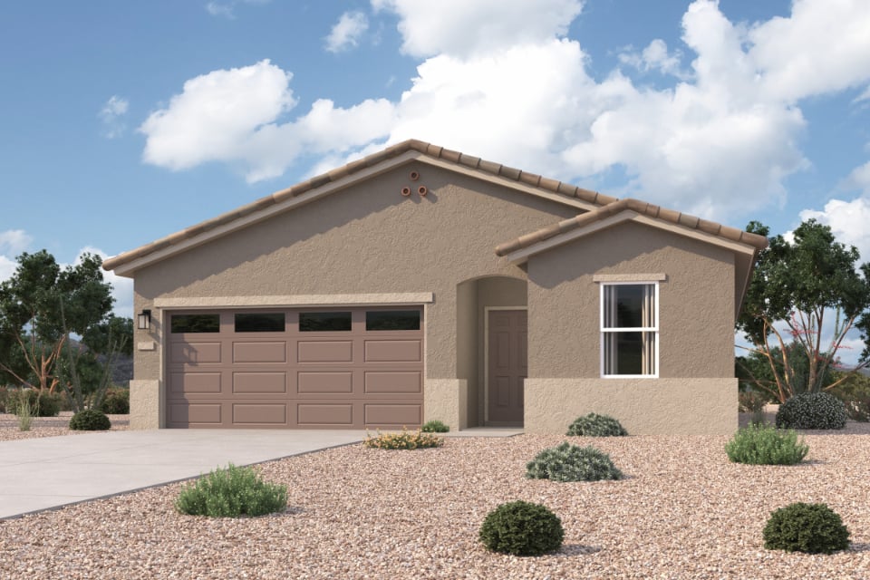 A house with a garage.