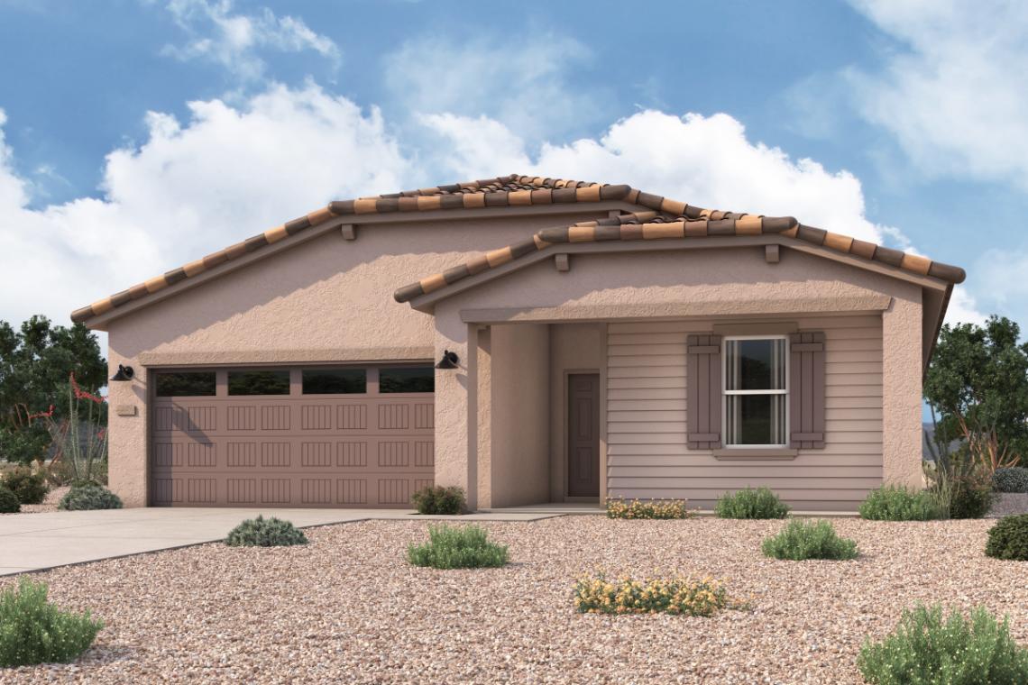 A house with a garage.