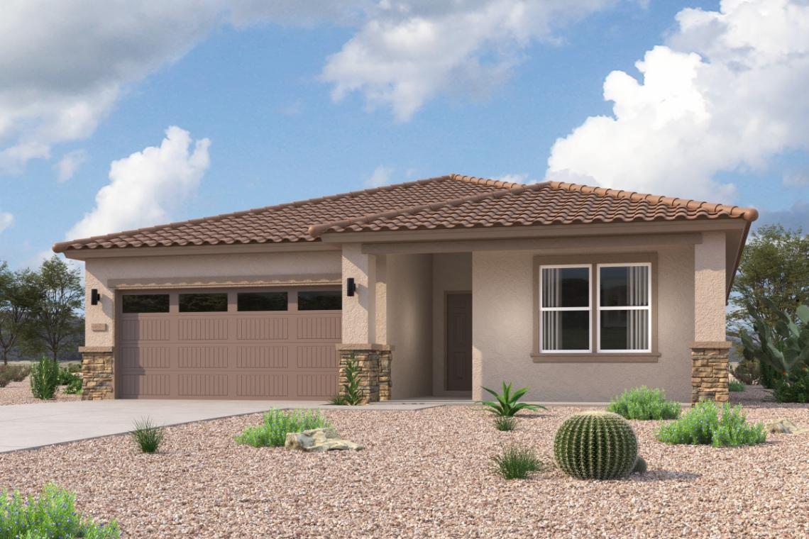 A house with a large front yard.