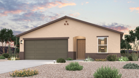 A house with a garage.