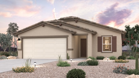 A house with a garage.