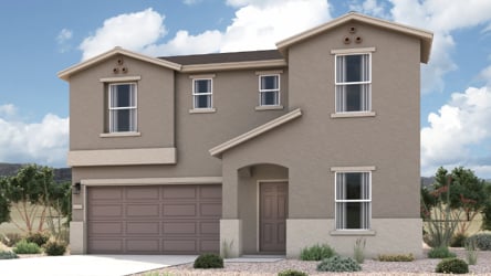 A house with a garage.