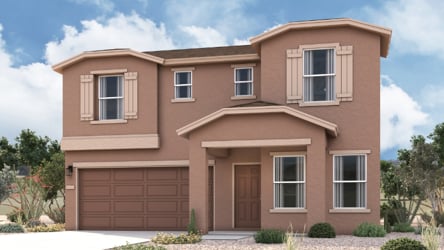 A house with a garage.