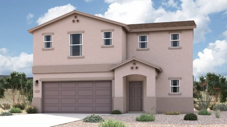 A house with a garage.