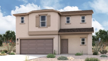 A house with a garage.