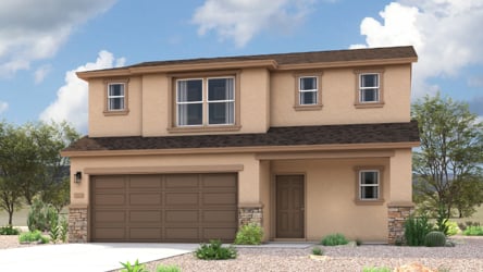 A house with a garage.