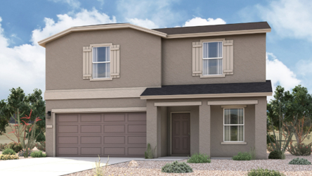 A house with a garage.