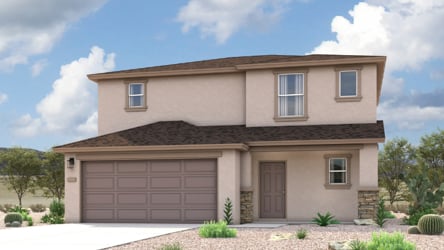 A house with a garage.