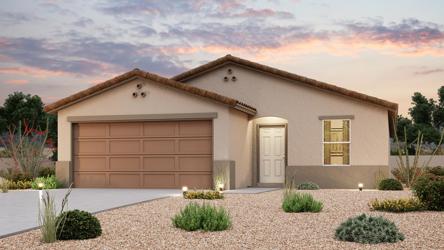 A house with a garage.