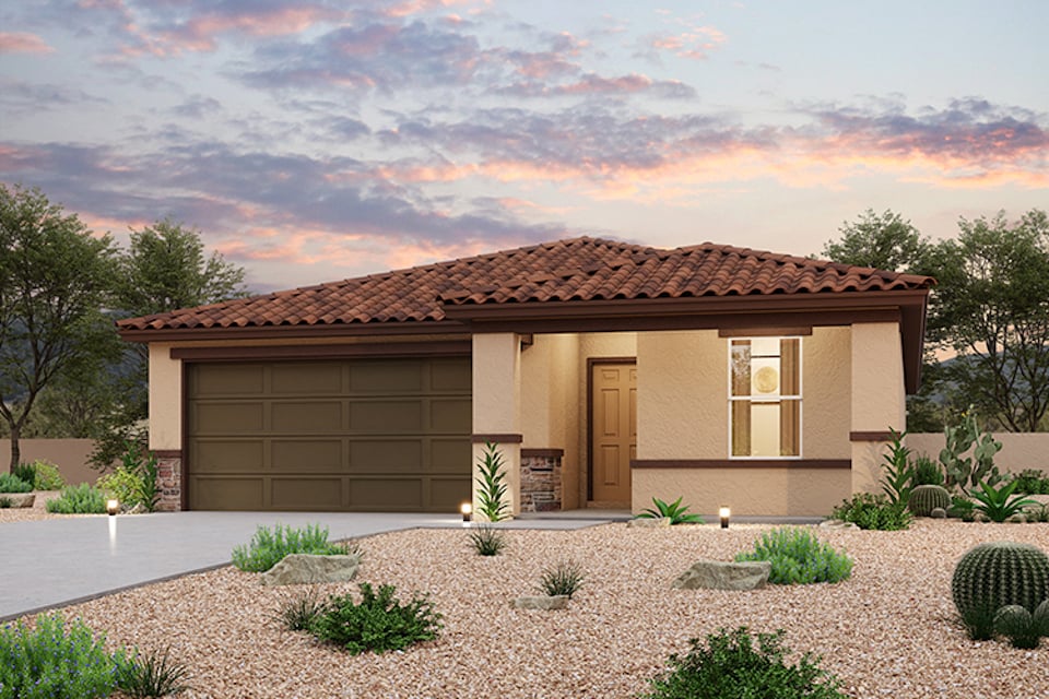 A house with a large yard.