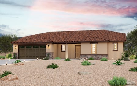 new construction home exterior in casa grande arizona