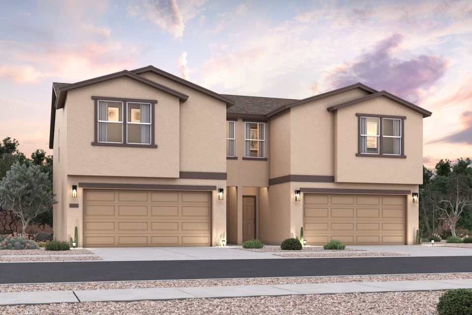 A house with a garage.