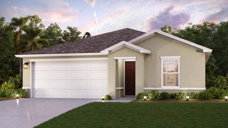 A house with a lawn.