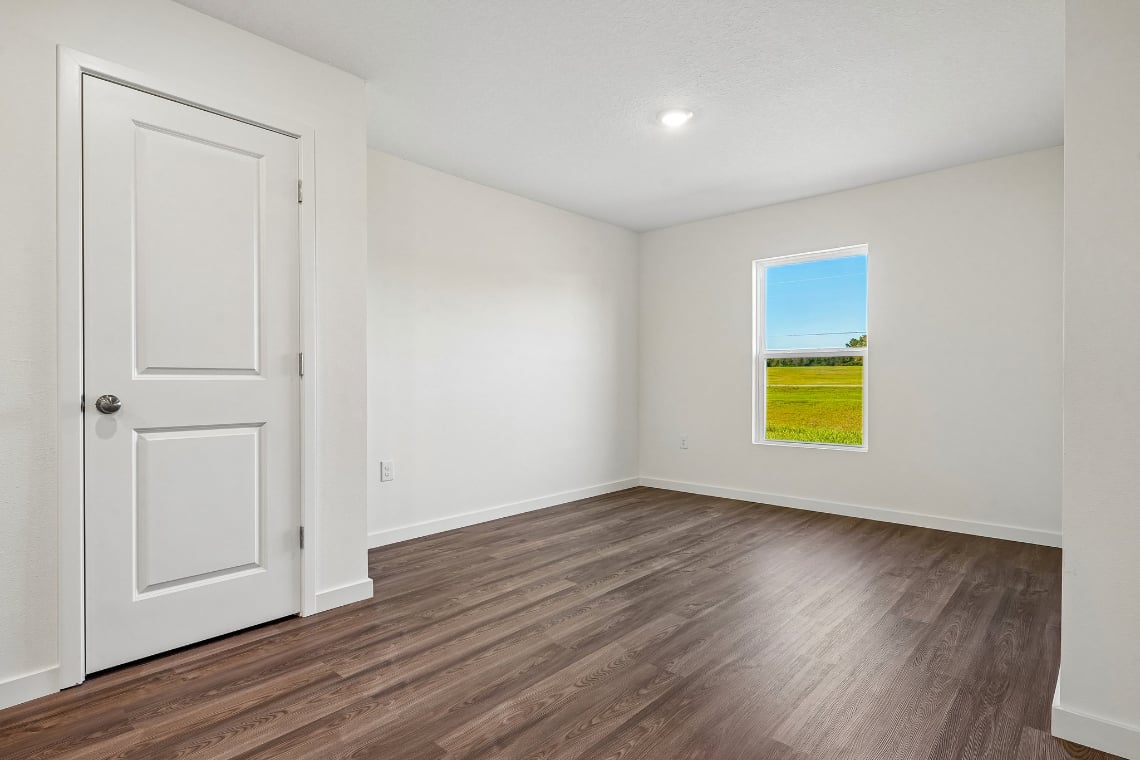 A room with white doors.
