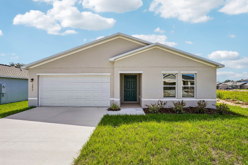 A house with a garage.