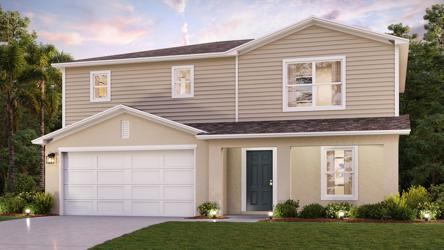 A house with a garage.