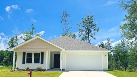 A house with a garage.