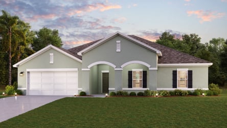 A house with a lawn.