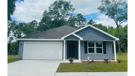A house with a garage.