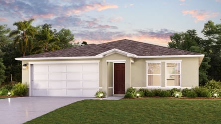 A house with a driveway.