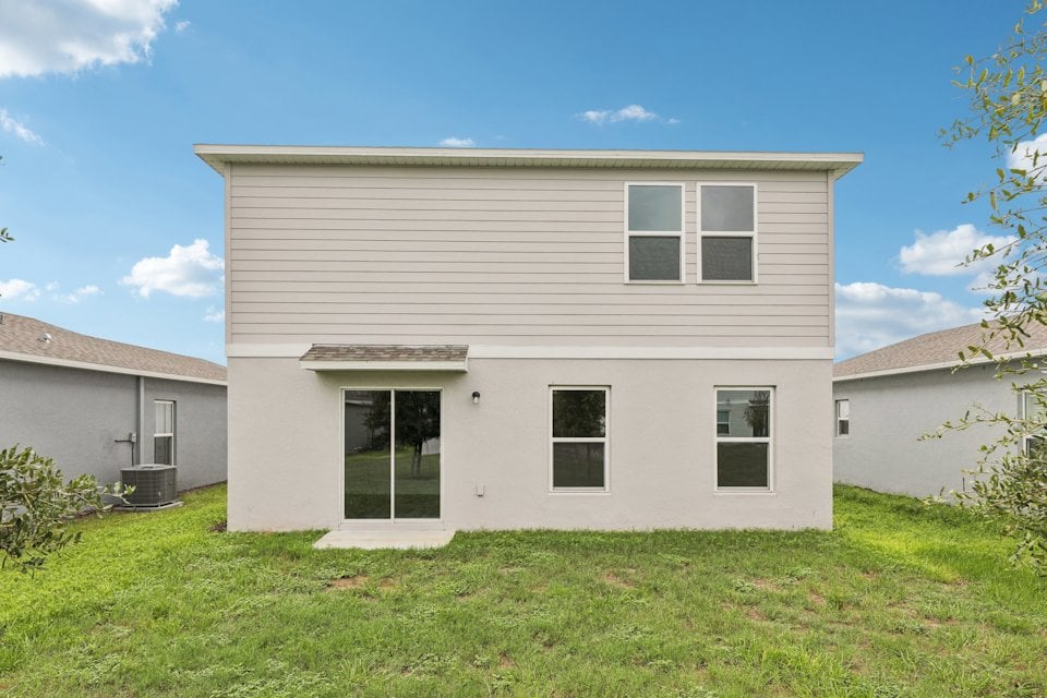 A house with a garage.