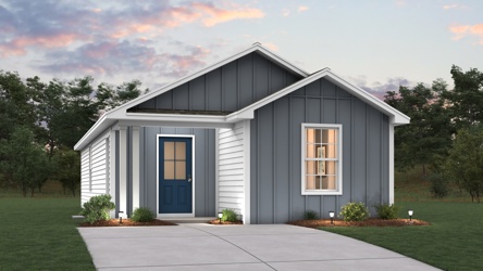 A house with a driveway.