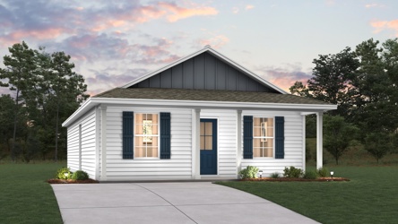 A house with a driveway.