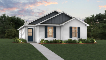 A house with a driveway.