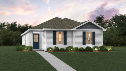 A house with a driveway.