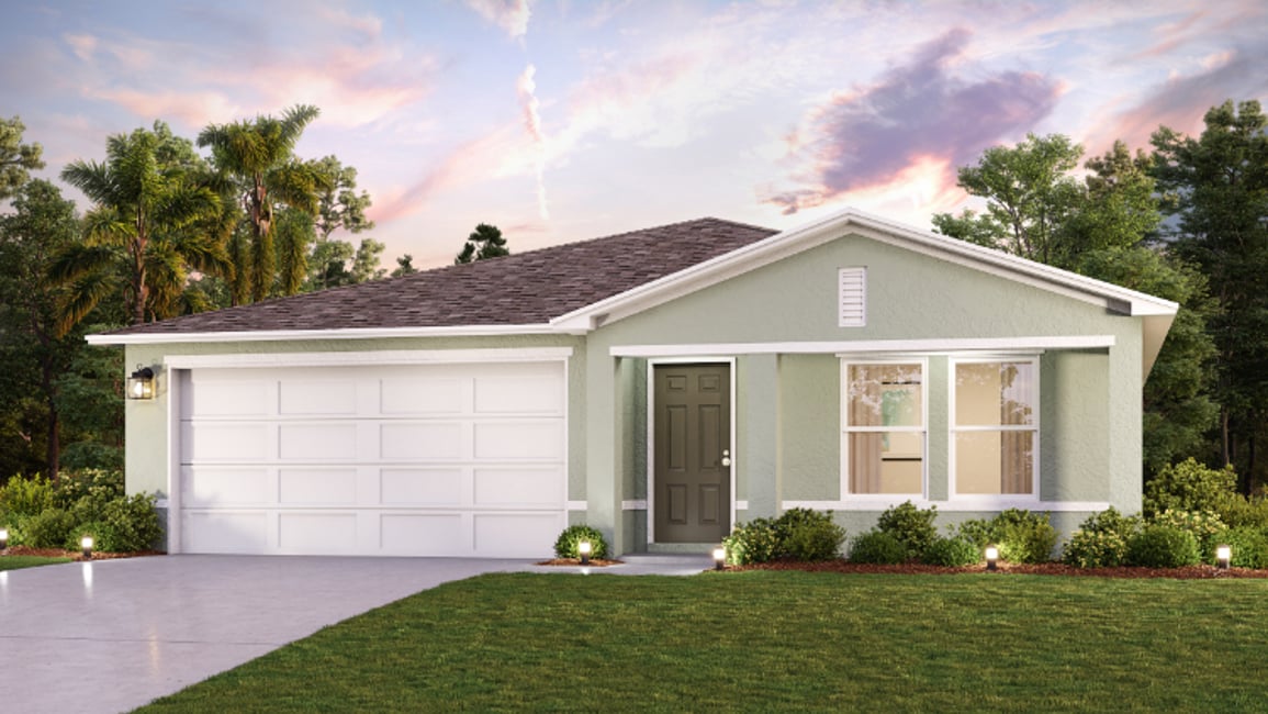 A house with a driveway.