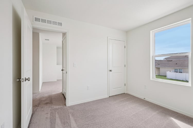 A room with white doors.