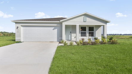 A house with a garage.