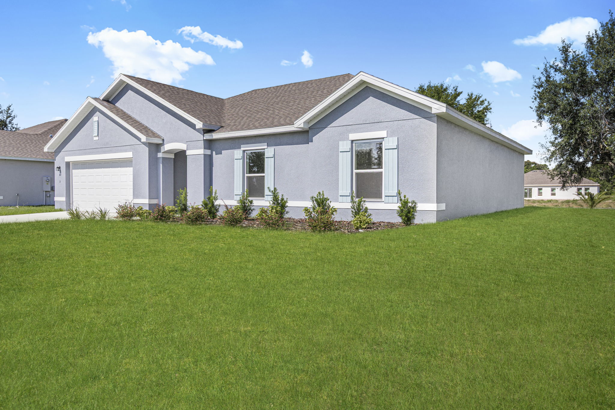 A house with a large yard.
