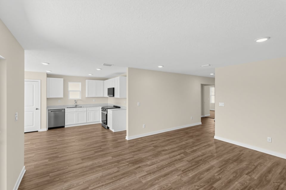 A large empty kitchen.
